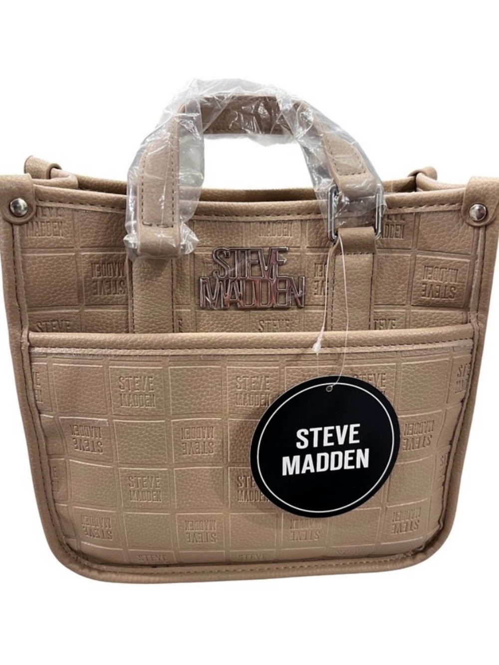 Steve Madden Taupe Embossed Mini Tote